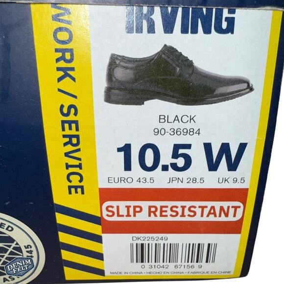 DOCKERS Mens Black Irving Slip Resistant Work Dress Oxford Shoe | NEW!!